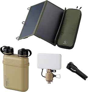 ELECOM NESTOUT 15000mAh Outdoor Power Bank   2-Panel Solar Panel Charger   Flash-1 LED Flash Light Panel 1000 Lumen - Beige