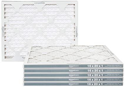 AmazonBasics MERV 8 AC Furnace Air Filter - 16'' x 20'' x 1'', 6-Pack