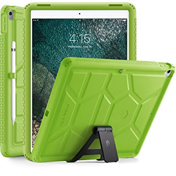 Poetic TurtleSkin iPad Pro 12.9 Rugged Case Heavy Duty Protection Silicone Sound-Amplification with Portable Tablet Stand for Apple iPad Pro 12.9 (1st Gen 2015) / iPad Pro 12.9 (2nd Gen 2017) Green