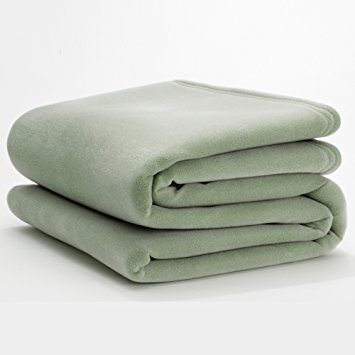 The Original Vellux Blanket - Twin, Soft, Warm, Insulated, Pet-Friendly, Home Bed & Sofa - Moss