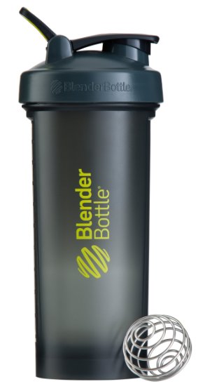 BlenderBottle Pro45 Extra Large Shaker Bottle, Grey/Green, 45-Ounce