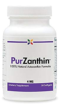 Stop Aging Now - PurZanthin™ Natural Astaxanthin Formula 4 MG (PRZWPT) - 100% Natural Astaxanthin Formula - 30 Softgels