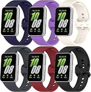 6Pack Bands Compatible with Samsung Galaxy Fit 3 (Not for Galaxy Fit/Galaxy Fit2) Smartwatch B and Strap Wristband intended for Samsung Galaxy Fit 3 Watch Band