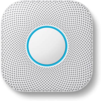 Google Nest Protect 2ème Génération: Détecteur de Fumée et Monoxyde de Carbone, (à Piles)