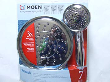 MOEN 9 inch Rainshower and 7-Setting Handheld Showerheads - Chrome Finish