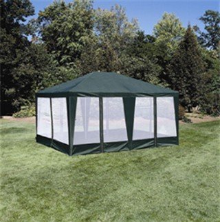 Formosa Covers Sun-Mart Deluxe Screen House, Party Tent 15x12ft Green