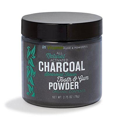 Natural Tooth & Gum Powder with Activated Charcoal (2.75oz Spearmint)