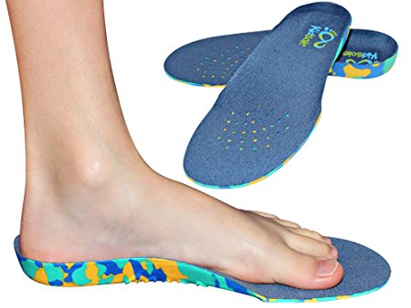 Childrens Insoles for Kids with Flat Feet Who Need Arch Support By KidSole (Kids Size 2-6)