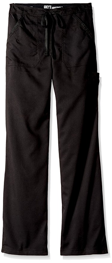 Grey's Anatomy Women's Junior Fit 4-Pocket Elastic Back Scrub Pants