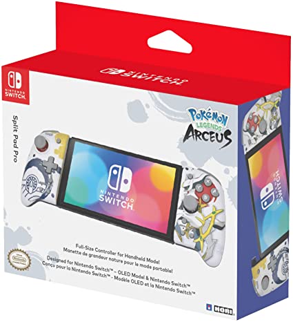 HORI Nintendo Switch Split Pad Pro (Pokemon Legends: Arceus) Ergonomic Controller for Handheld Mode - Officially Licensed By Nintendo & Pokemon Company International -Nintendo Switch Accessories