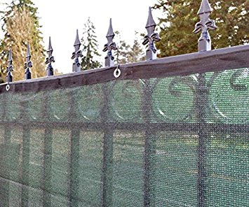 ALEKO 6' x 25' Fence Privacy Screen Windscreen Shade Cover Mesh Fabric, Dark Green