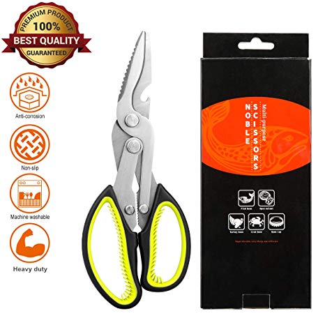 Kitchen Scissors Kitchen Shears Scissors Kitchen Heavy Duty Sharp Scissors Stainless Steel Shears Safe For Food Perfect For Cutting Meat Chicken Poultry Fish Vegetables Herbs