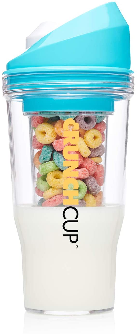 The CrunchCup™ - A Portable Cereal Cup - No Spoon. No Bowl. It's Cereal On The Go.