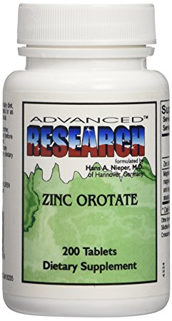 Nutrient Carriers Advanced Research Zinc Orotate - 60 mg - 200 Tablets
