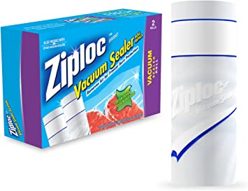 Ziploc 2 Rolls Vacuum Sealer, 8" x 20-Feet