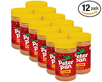 Peter Pan Original Creamy Peanut Butter, no high-fructose corn syrup, Pack of 12