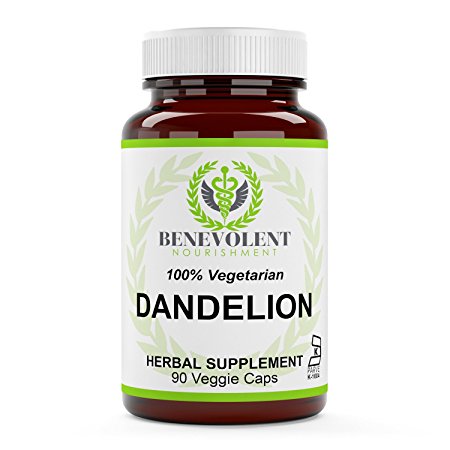 Dandelion Root Capsules - Organic Taraxacum Officinale - 450 mg per Capsule- 100% Vegetarian & Gluten Free - 90 Non GMO Powder Veggie Caps - True Herbal Supplement
