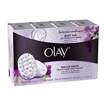 Olay Bath 4-Bar Luscious Embrace 4 Count 4.25 Oz Each (Pack of 2)