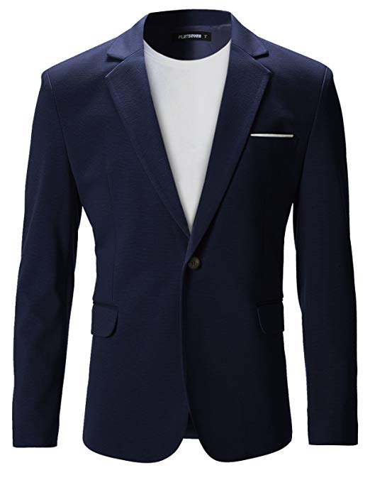 FLATSEVEN Mens Fit Casual Premium Blazer Jacket
