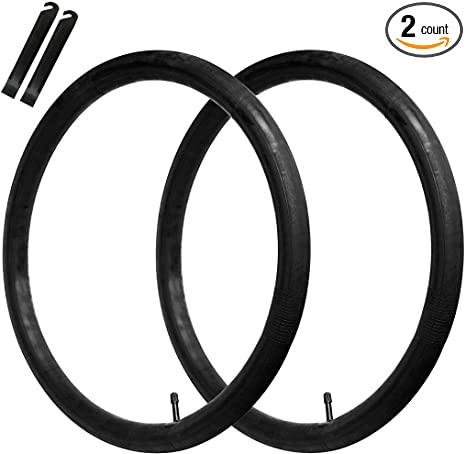 CALPALMY (2 Pack) 26" x 1.75/1.95/2.125" Road and Mountain Bike Replacement Inner Tubes - Inner Tubes with 32mm Schrader Valve 2 Free Levers Compatible with Schwinn Bikes and Inner Tubes