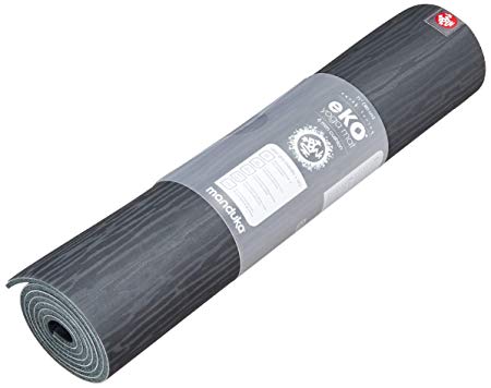 Manduka eKO Yoga Mat – Premium 5mm Thick Mat, Eco Friendly and Made from Natural Tree Rubber.  Ultimate Catch Grip for Superior Traction, Dense Cushioning for Support and Stability in Yoga, Pilates, and General Fitness