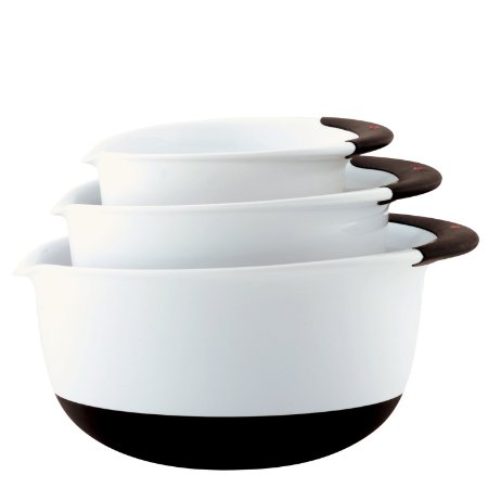 OXO Good Grips Mixing Bowl Set with Black Handles, 3-Piece