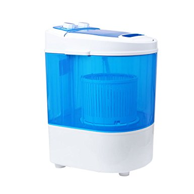 Homeleader W01-012 Mini Washing Machine, Portable and Compact Laundry Washer with 6.6lbs Capacity, Single Tub, Blue and White