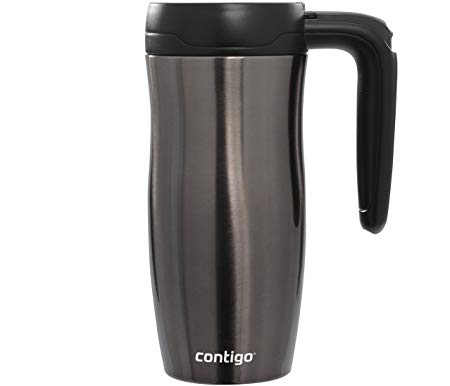 Contigo Autoseal Randolph Stainless Steel Travel Mug with Button Lock, 16-Ounce, Gunmetal