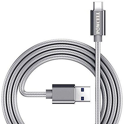 3 Pack EXTRA LONG 2 Meters Fast Charger Cable for Google Pixel / Pixel 2/ Pixel XL/ Pixel 2 XL/ BlackBerry Keyone/ Motion LG V20/ V30  Samsung Galaxy S9 S8 Plus Note 8 OnePlus 3 3T 5 5T Nylon Braided USB Type-C Charge & Sync Cord (Gray, 2 Meter x 3)
