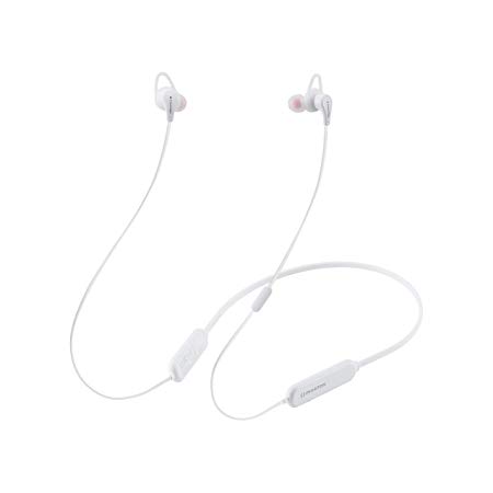 Phiaton BT 120 NC White Wireless Bluetooth and Active Noise Cancelling Neck Band Style Earphones with Mic