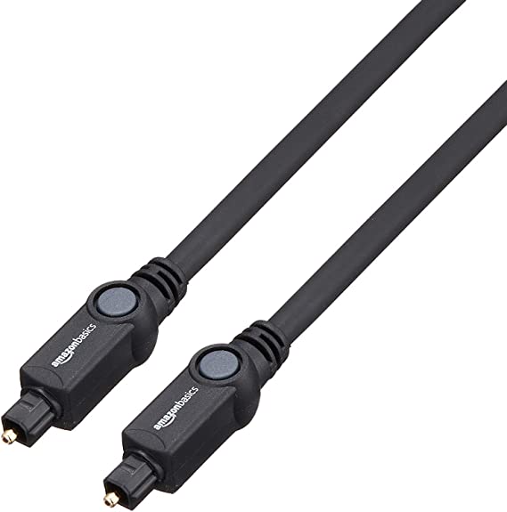 Amazon Basics Digital Optical Audio Toslink Sound Bar TV Cable - 3.3 Feet