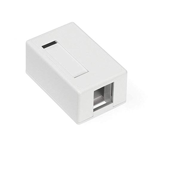 Leviton 41089-1WP 1-Port QuickPort Surface Mount Housing - White (Pkg of 5)