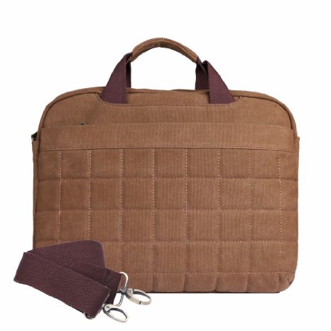 OXA Canvas Business Bag Messenger Bag Travel Bag Shoulder Bag Briefcase Bag Satchel School Bag Purse Work Bag Crossbody Bag Computer Bag Laptop Bag Fits Up to Most 15 inch Laptop Brown
