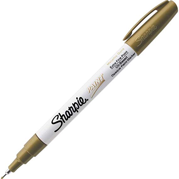 Sharpie - Paint Markers, Oil Base, Extra Fine, Metallic Gold, Sold as 1 Each, SAN 35532