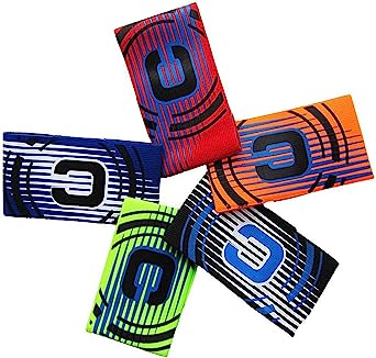 Haploon Football Soccer Captain Armband, Colored Elastic Captain Armband for Adult - Pack of 5