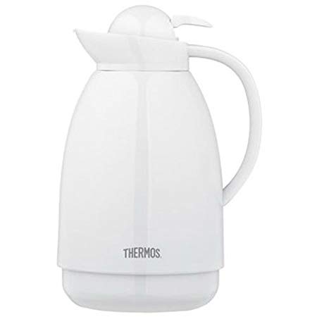 THERMOS 710TRI4 34 oz White Glass Carafe