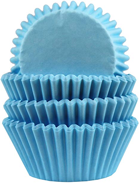 Baking Cups, Cupcake Liners, Birthday Party, Standard Size, Pack of 100 (Blue)