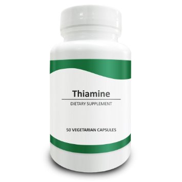 Pure Science Thiamine 100mg (Vitamin B1) - for Symptoms of Thiamine Deficiency - 50 Vcaps