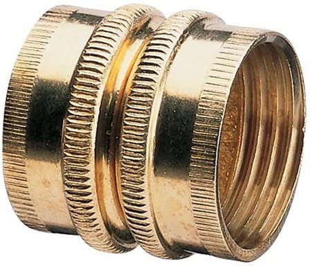 Nelson 2 Pack Industrial Brass Pipe and Hose Fitting with Dual Swivel for Male Hose to Male Hose, Double Female 50574