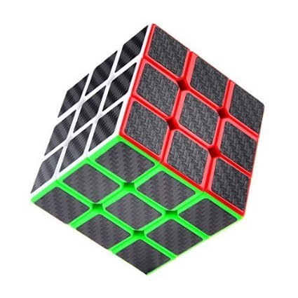 Puzzle Cube, Haip® 3x3x3 Carbon Fiber Sticker Speed Smooth Magic Cube Puzzle Cube Black