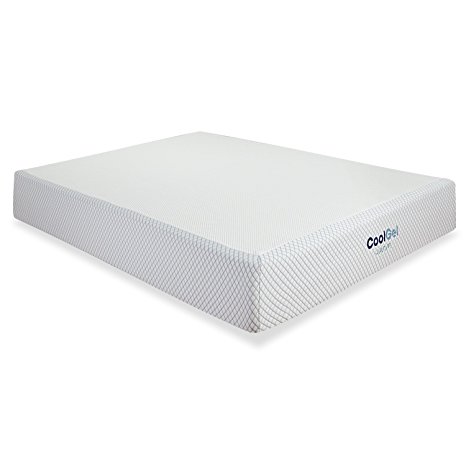 Classic Brands Cool Gel Jade Latex and Gel Memory Foam 10.5-Inch Mattress, Twin