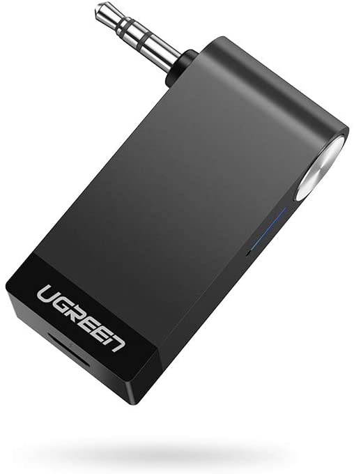 UGREEN Bluetooth Adapter Auto für Einfacheres Telefonieren und Musik Hören beim Fahren, Bluetooth Empfänger Auto mit Bluetooth Version 5.0, A2DP Technologie