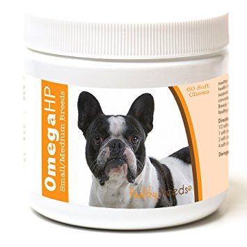 Healthy Breeds Omega HP Fish Oil Skin & Coat Soft Chew Supplement - Over 100 Breeds - Small Breeds Formula - 60 Count