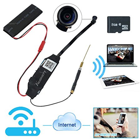 Toughsty™ 8GB 1920x1080P HD Wifi Network Camera Hidden Video Recorder Motion Activated DV Camcorder Support Android iPhone APP Remote Review 140° Wide View