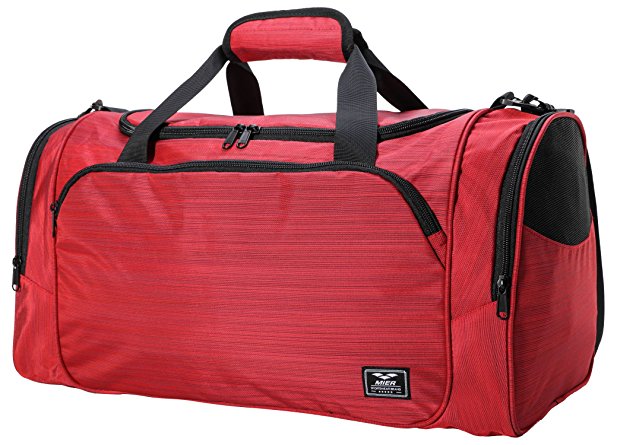 MIER 21" Sports Gym Bag with Wet Pocket Travel Duffel Bag for Men and Women