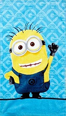 Minions Hand Towel measures 15 x 26 inches.