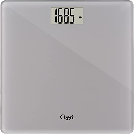 Ozeri Precision Bath Scale (440 lbs / 200 kg) in Tempered Glass, with 50 Gram Sensor Technology (0.1 lbs / 0.05 kg) and Infant, Pet & Luggage Tare