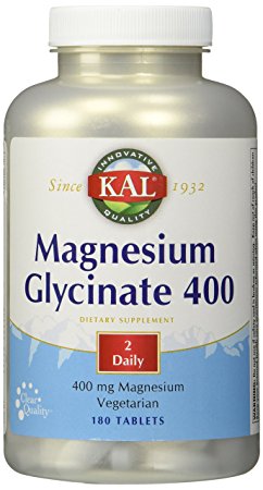 KAL, Magnesium Glycinate 400, 400 mg, 180 Tablets