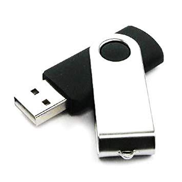 Ricco 16GB USB 2.0 High Speed Metal Swivel Flash Memory Pen Drive - Black