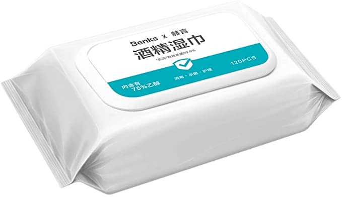 EEFRVDFFDE Alcohol Wipes for Daily Clean, Disposable Individually Packed Wet Wipes 120Pcs Hand Cleaning Wipes per Pack
